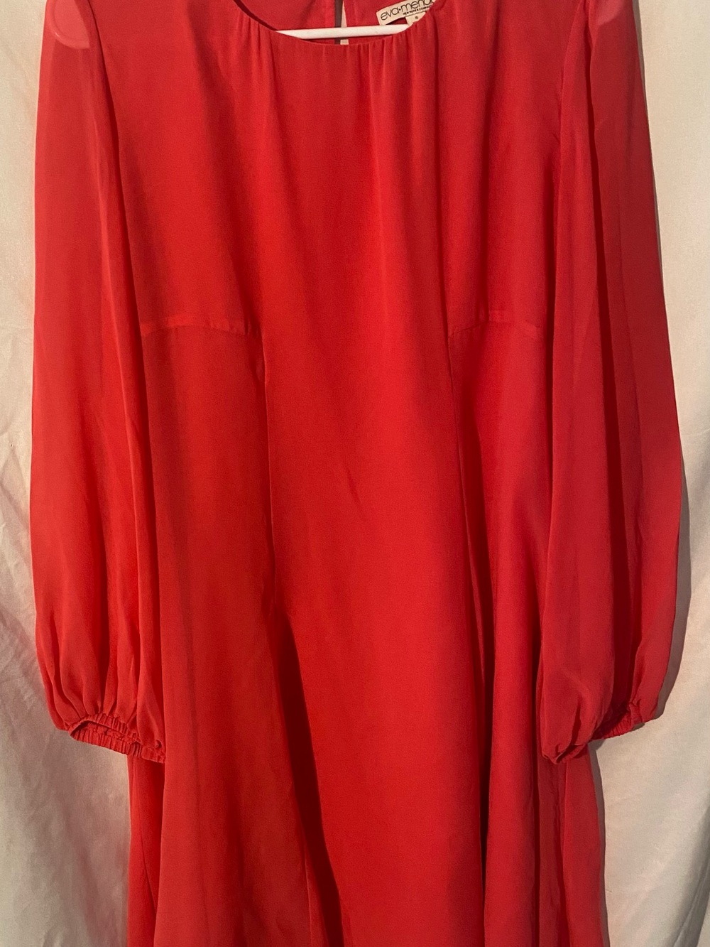 New York & Company Eva Mendes Coral Pink Chiffon Swing Dress Size 8